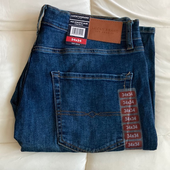 NWT—Men’s Lucky Brand 412 Athletic Slim 2 Way Stretch—34x34 - Picture 4 of 5
